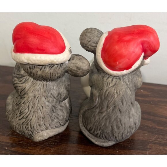 Vintage House Of Lloyd Mice Salt & Pepper Shakers Holding Ornaments Christmas - Picture 3 of 5